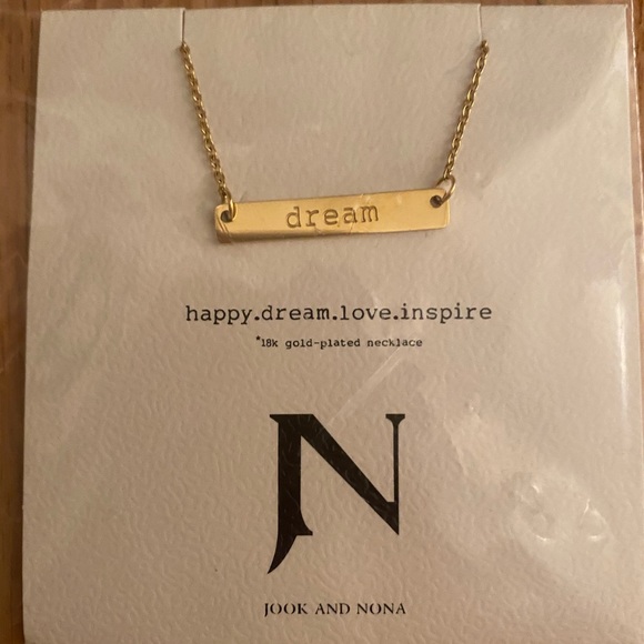 NWOT Jook & Nona 18k Gold Plated Dream Necklace - Picture 1 of 4